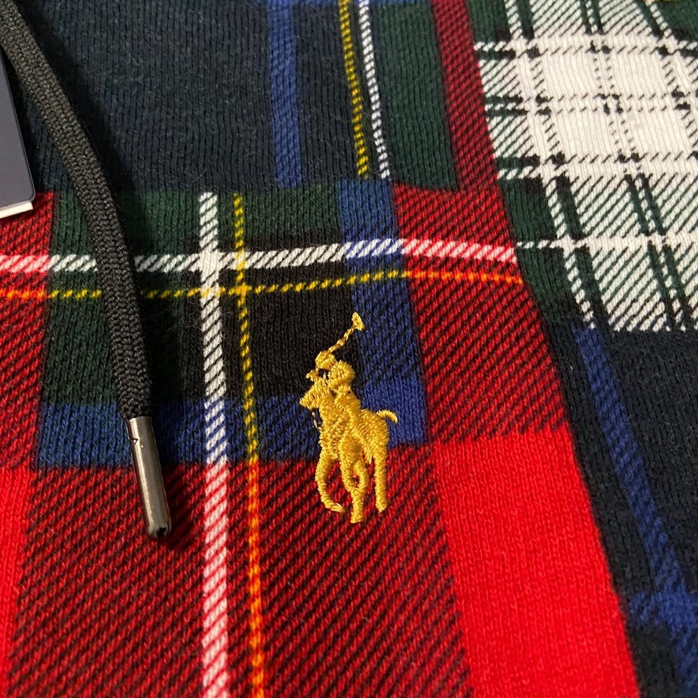 Polo Ralph Lauren Men's Patchwork Plaid Fleece Lined Full Zip Hoodie Size - Picture 5 of 9